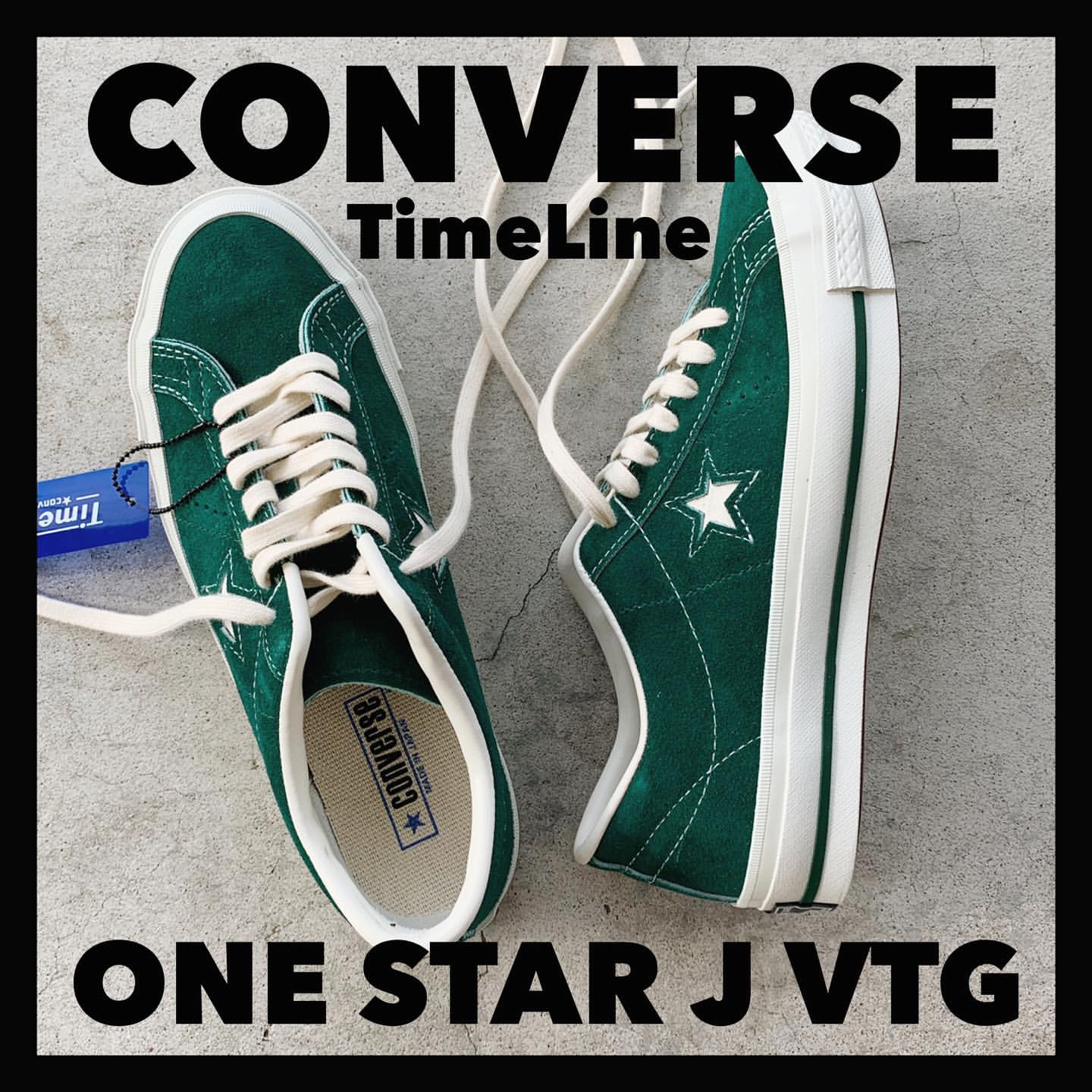 CONVERSE Time Line ONESTAR J VTG GREEN | 靴のまつや
